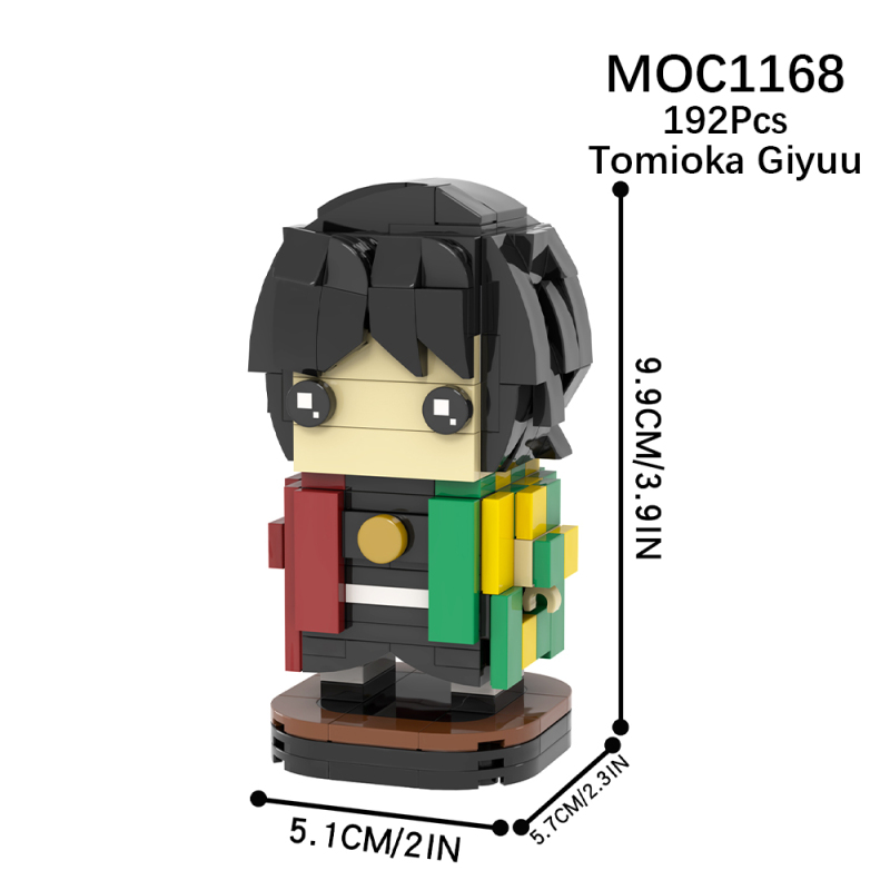 MOC1168 Creativity series Demon Slayer Tomioka Giyuu brickheadz Building Blocks Bricks Kids Toys for Children Gift MOC Parts