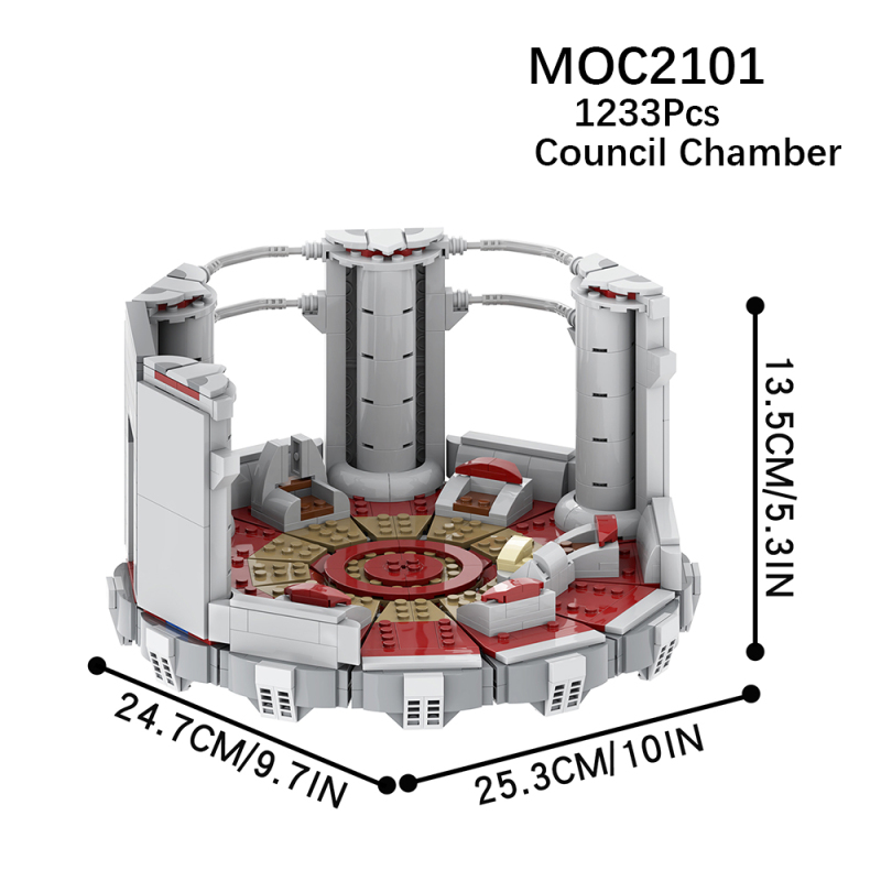 MOC2101 Star Wars Movie serie Jedi Council Chamber Scene Building Blocks Bricks Kids Toys for Children Gift MOC Parts