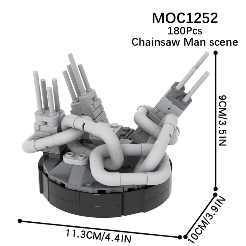 MOC1252 Creativity series Anime Chainsaw Man Scene Model Building Blocks Bricks Kids Toys for Children Gift MOC Parts