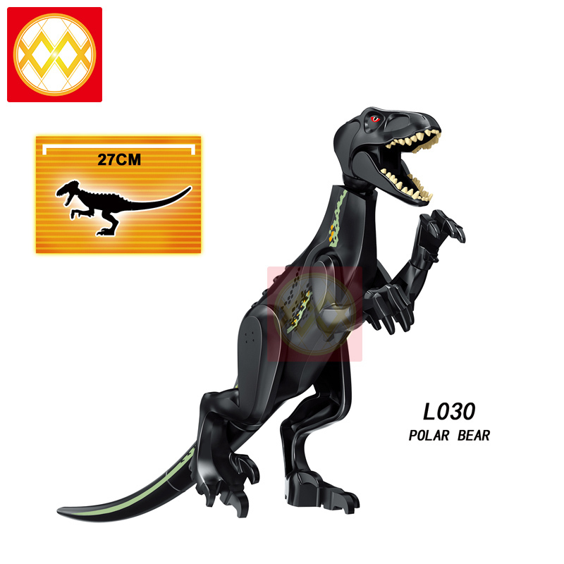 L030-L036 Raptor Dinosaur Tyrannosaurus Rex Action Figures Building Blocks Kids Toys