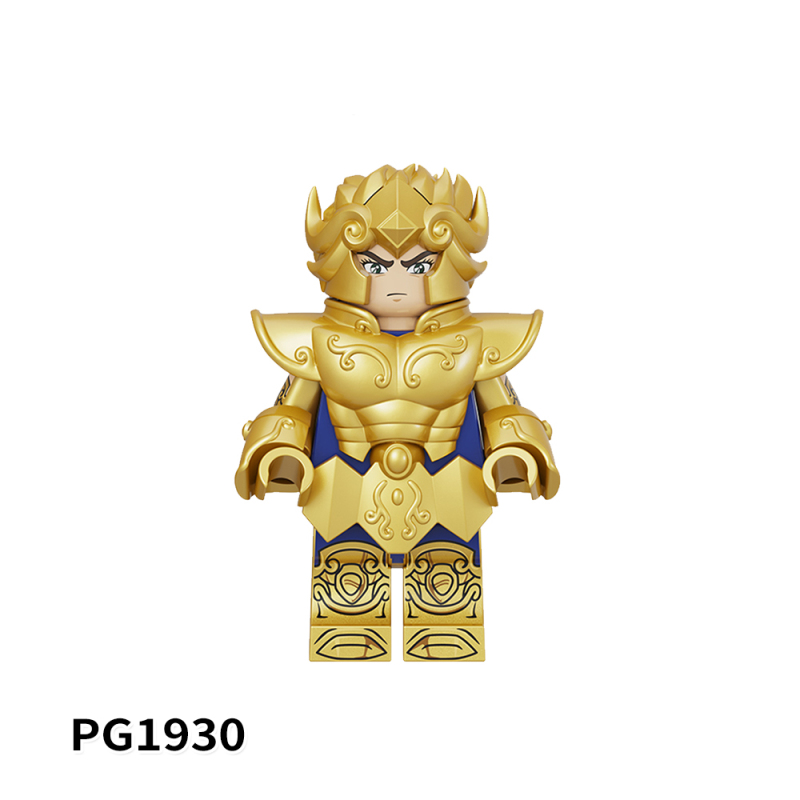 PG8299 PG8300 Saint Fighter Aries Mu Taurus Aldebaran Gemini Cancer Death Mask Leo Aiolia Virgo Shaka Libra Dokho Scorpio Milo Capricorn Shura Aquarius Camus Pisces Aphrodite Sagittarius Aiolos Action Figures Building Blocks Kids Toys