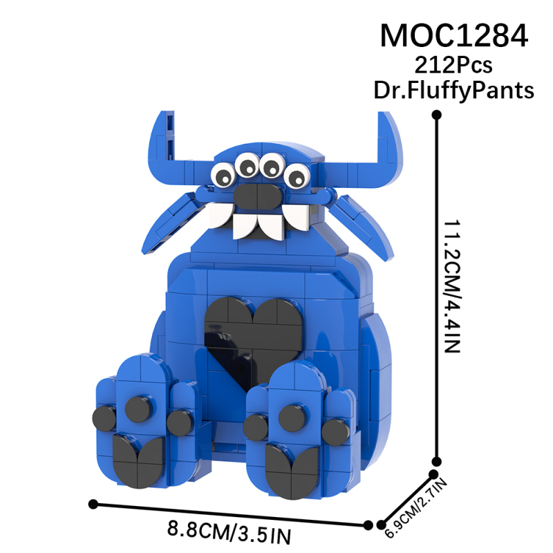 MOC1284 Creativity series Horror Game Garten of BanBan Dr.Fluffypants Character Model Building Blocks Bricks Kids Toys for Children Gift MOC Parts