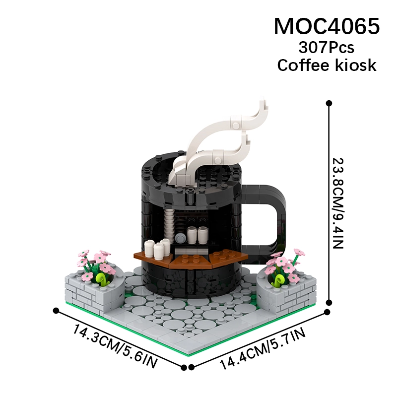 MOC4065 City Series Street View Coffee Shop Building Blocks Bricks Kids Toys for Children Gift MOC Parts
