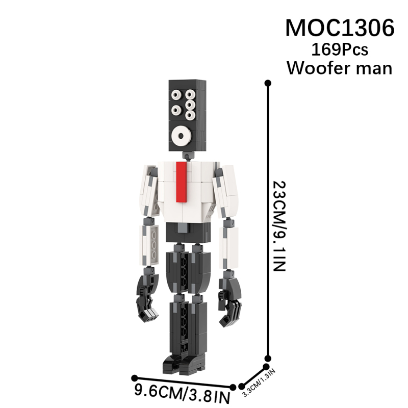MOC1306 Creativity series Toilet Man VS Monitor Woofer MAN Character Model Building Blocks Bricks Kids Toys for Children Gift MOC Parts