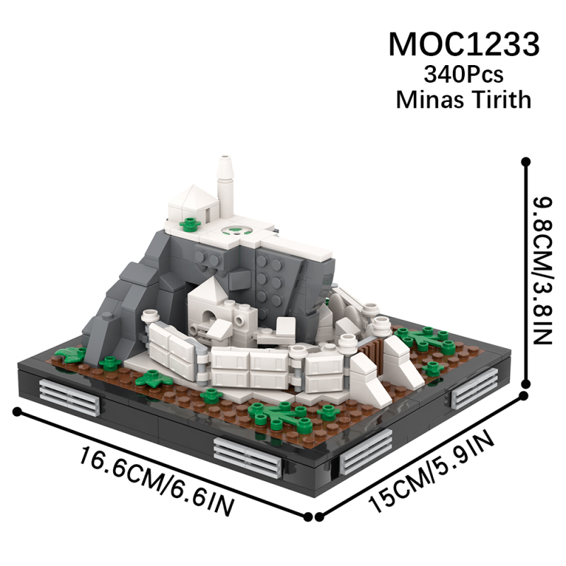 MOC1233 Creativity Series The Lord of the Rings Minas Tirith Model Building Blocks Bricks Kids Toys for Children Gift MOC Parts