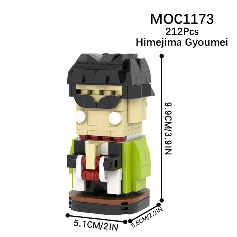 MOC1173 Creativity series Demon Slayer Himejima Gyoumei brickheadz Building Blocks Bricks Kids Toys for Children Gift MOC Parts