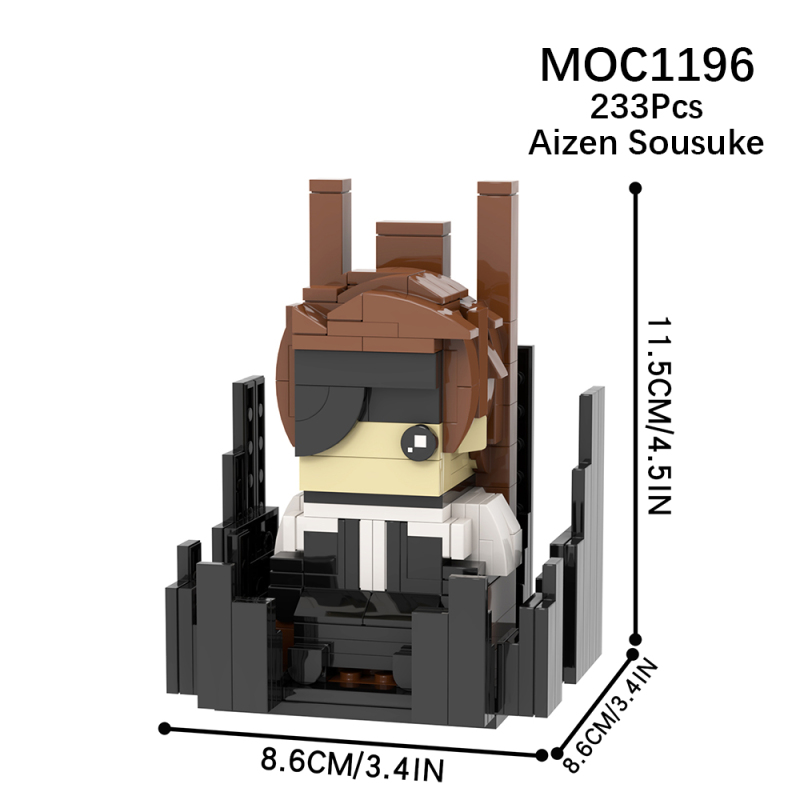 MOC1196 Creativity series BLEACH Anime Aizen Sousuke Action Figure Model Building Blocks Bricks Kids Toys for Children Gift MOC Parts