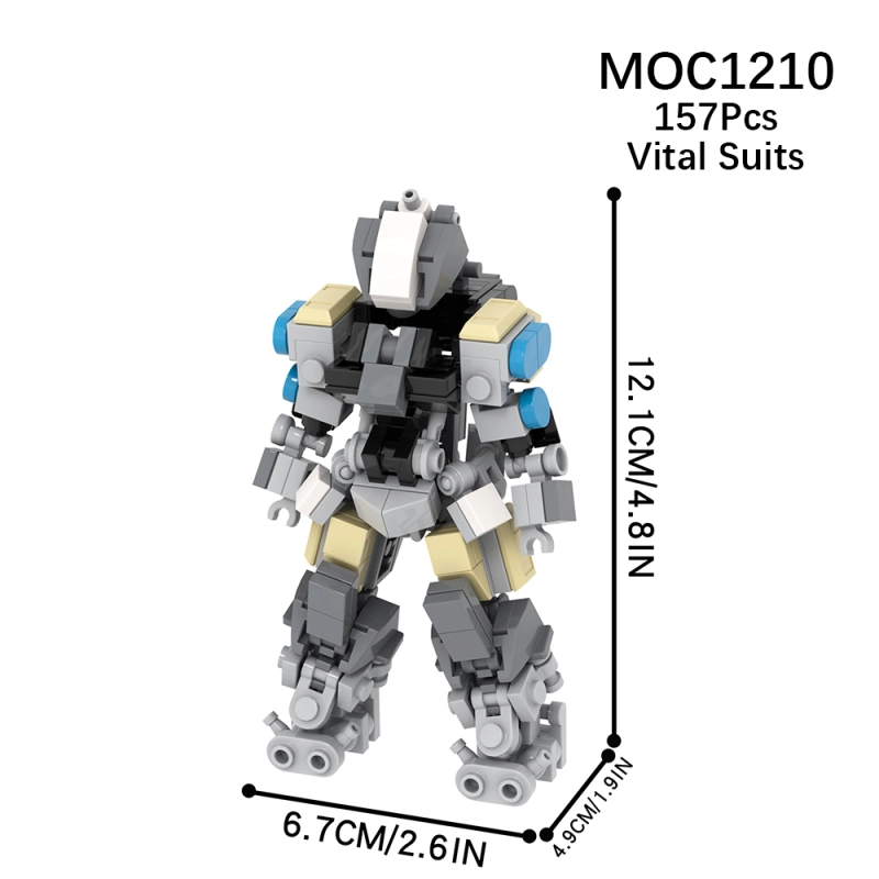 MOC1210 Creativity Series Vital Suits Model Building Blocks Bricks Kids Toys for Children Gift MOC Parts