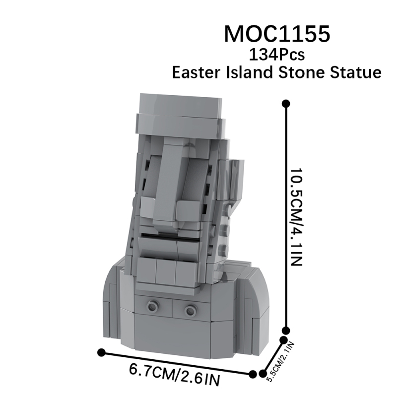 MOC1155 Creativity series Easter Island Moai Decoration Model Building Blocks Bricks Kids Toys for Children Gift MOC Parts