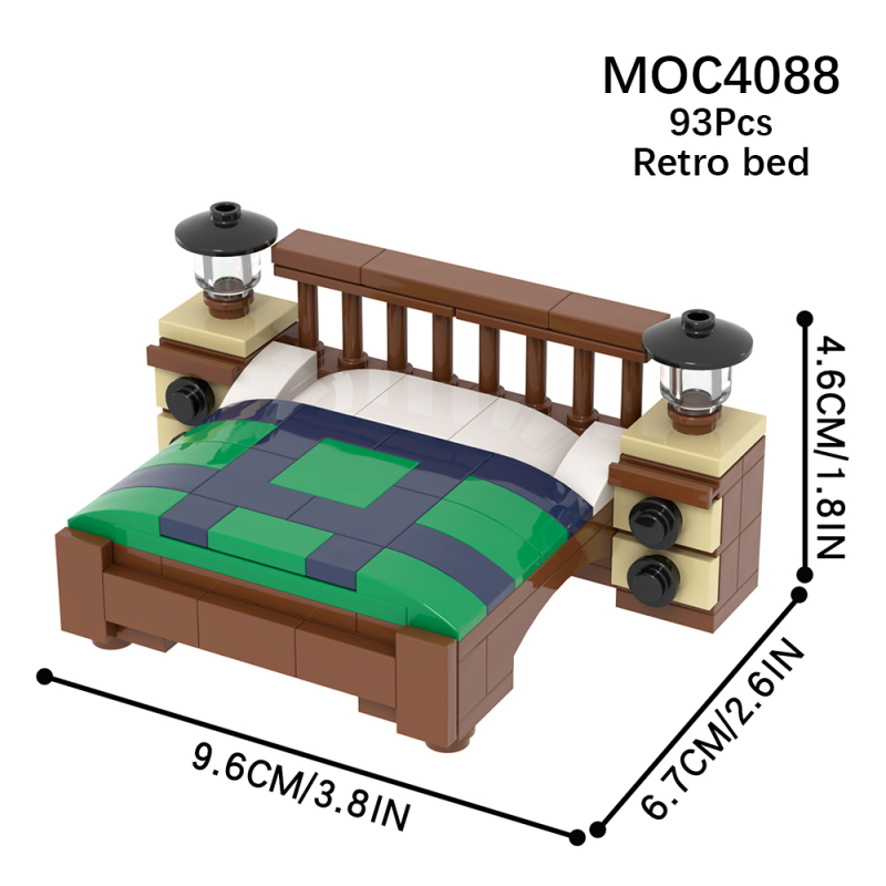 MOC4088 City SeriesRetro bed Building Blocks Bricks Kids Toys for Children Gift MOC Parts