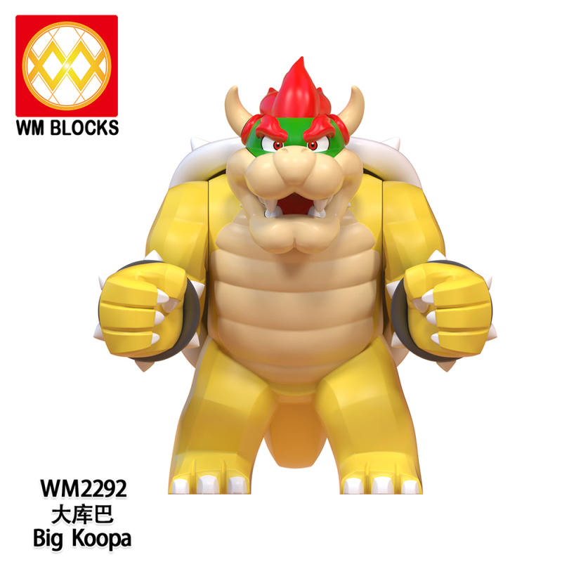 WM6103 Mario GAME Mario Toad Charles Martinet Wario BIGI T·Yoshisaur Munchakoopas Bowser Action Figure Building Blocks Kids Toys