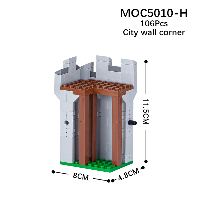 MOC5010 Military Series City Wall Building Blocks Bricks Kids Toys for Children Gift MOC Parts