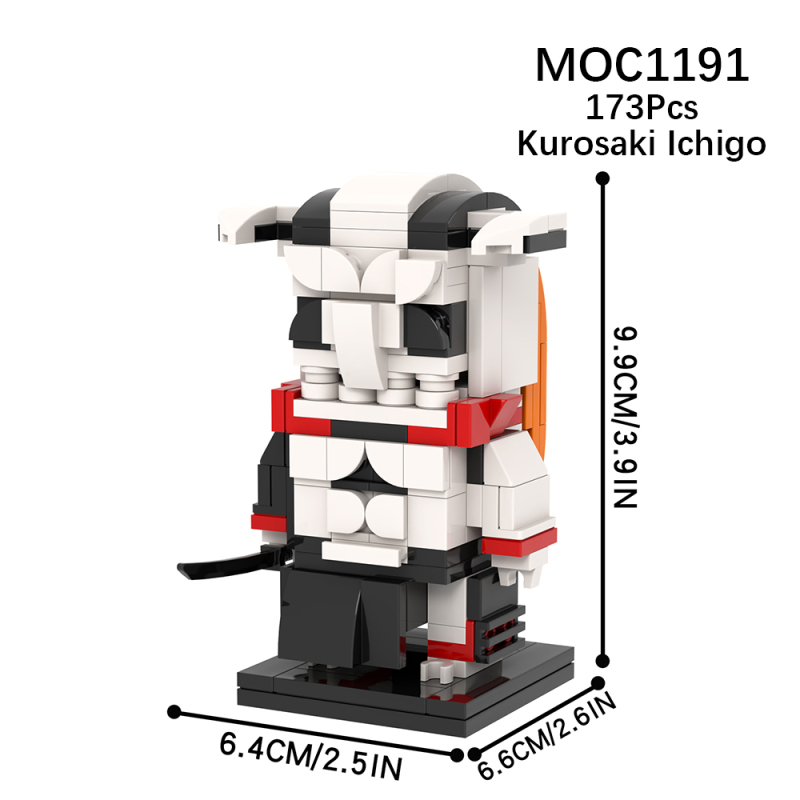 MOC1191 Creativity series BLEACH Kurosaki Ichigo brickheadz Model Building Blocks Bricks Kids Toys for Children Gift MOC Parts