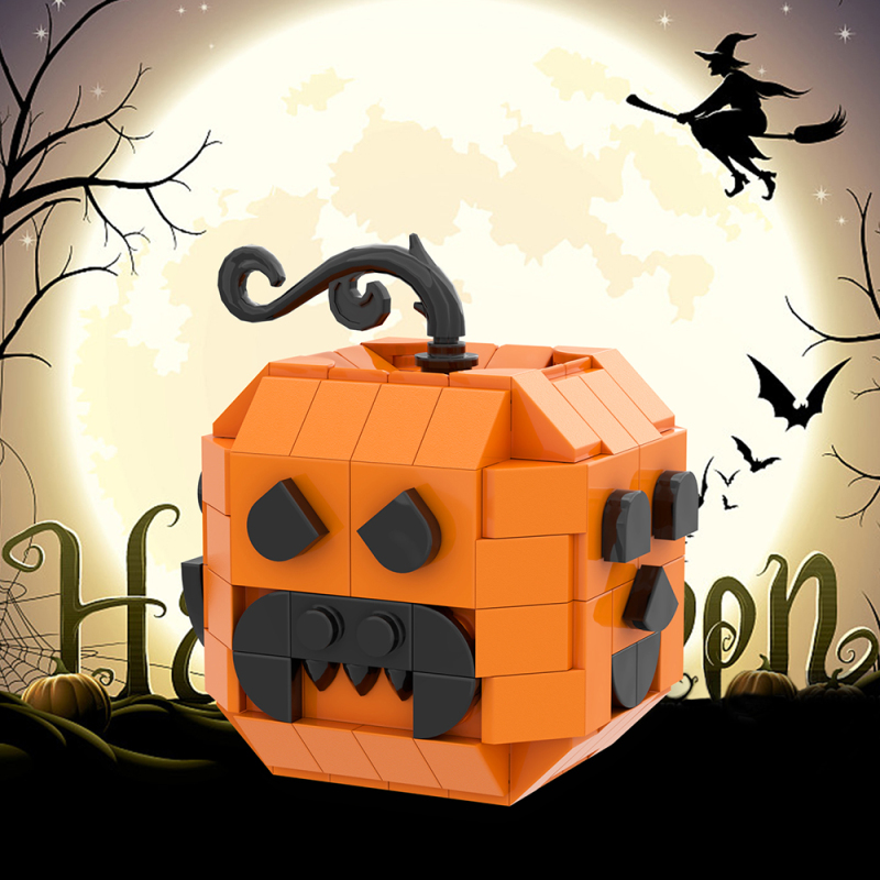 MOC1278 Creativity series Face changing pumpkin Building Blocks Bricks Kids Toys for Children Halloween Gift MOC Parts