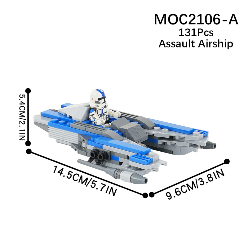 MOC2106 Star Wars Movie serie Sci-Fi Assault Airship Building Blocks Bricks Kids Toys for Children Gift MOC Parts