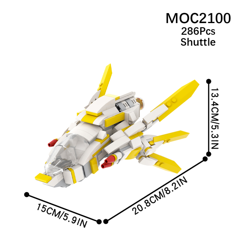 MOC2100 Star Wars BY-21 The flying shuttle Starfighter Building Blocks Bricks Kids Toys for Children Gift MOC Parts