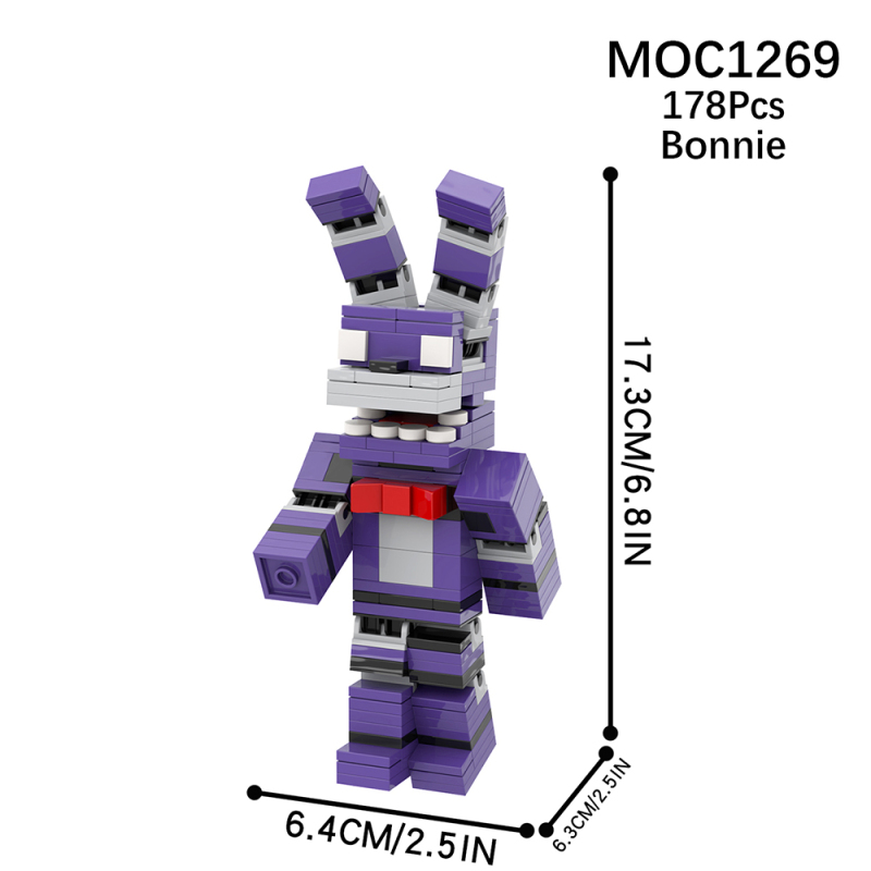MOC1269 Creativity series Five Nights at Freddy's Game Bonnie Character Building Blocks Bricks Kids Toys for Children Gift MOC Parts