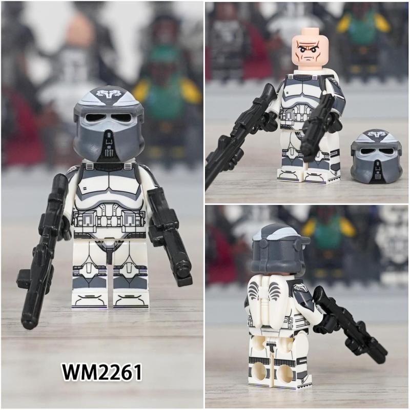 WM6128 Star Wars Wolf Squadron Sergeant Captain of the Wolf Group Clone Cavalry Enhancement Wolf Regiment Heavy Commander of the Wolf Regiment Wolf Raider Action Figure Building Blocks Kids Toys