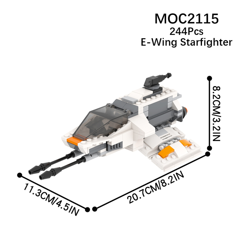 MOC2115 Star Wars serie E-Wing Starfighter Building Blocks Bricks Kids Toys for Children Gift MOC Parts