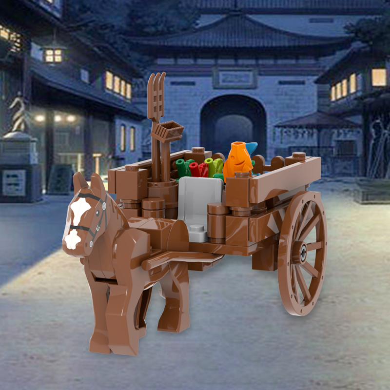 MOC3028 Farm Series Agricultural Vehicle carriage Building Blocks Bricks Kids Toys for Children Gift MOC Parts