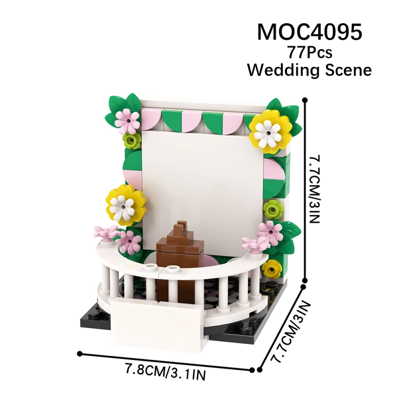 MOC4095 City Series Outside Wedding Scene Model Building Blocks Bricks Kids Toys for Children Gift MOC Parts