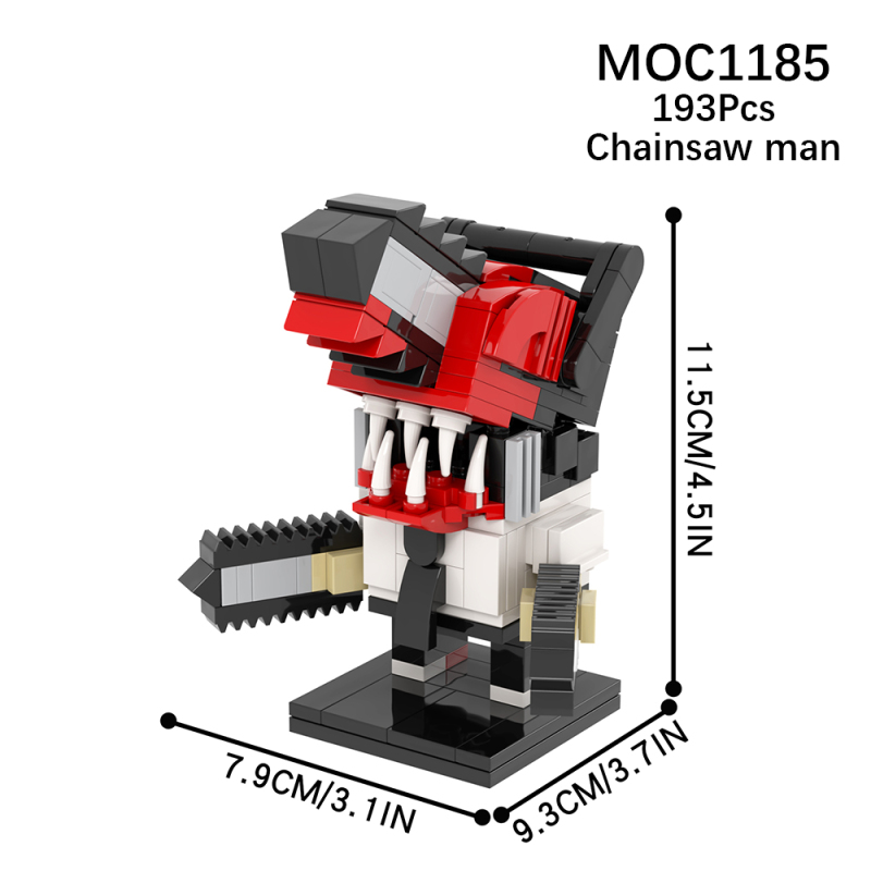 MOC1185 Chainsaw man Action Figure Building Blocks Bricks Kids Toys for Children Gift MOC Parts
