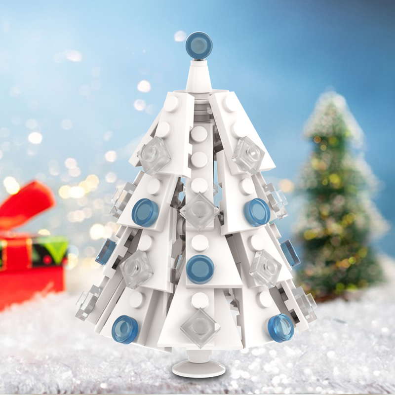 MOC1095 Snow Christmas Tree Decoration Building Blocks Bricks Kids Toys for Children Gift MOC Parts