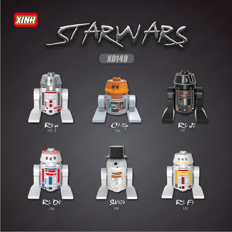 X0149 Star Wars R4-90 C1-10 R5-J2 R5-D8 SW24 R5-F7 Action Figures Building Blocks Kids Toys For Children Gift