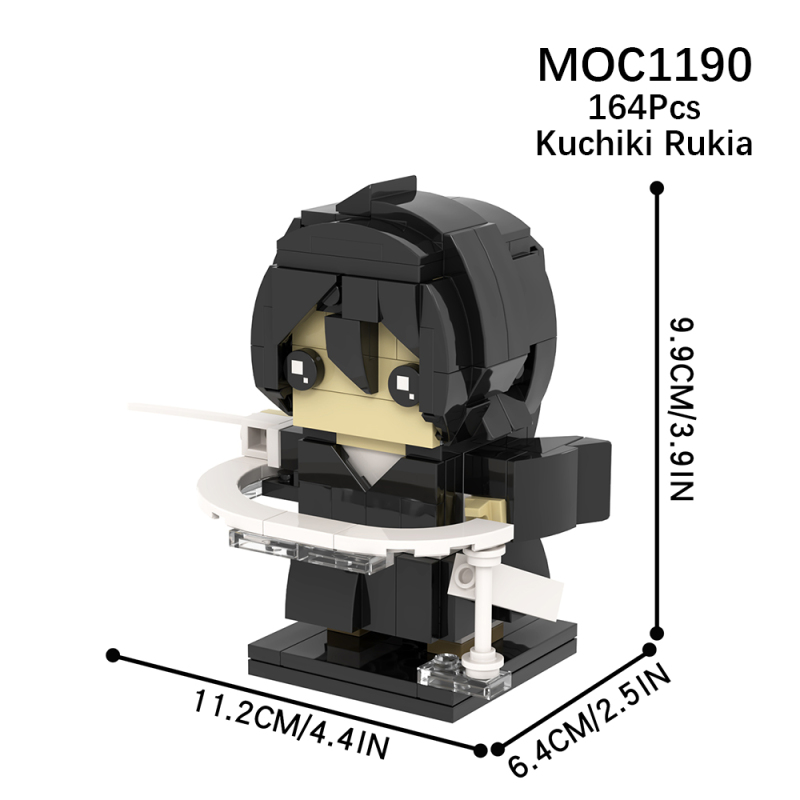 MOC1190 Creativity series BLEACH Kuchiki Rukia brickheadz Model Building Blocks Bricks Kids Toys for Children Gift MOC Parts