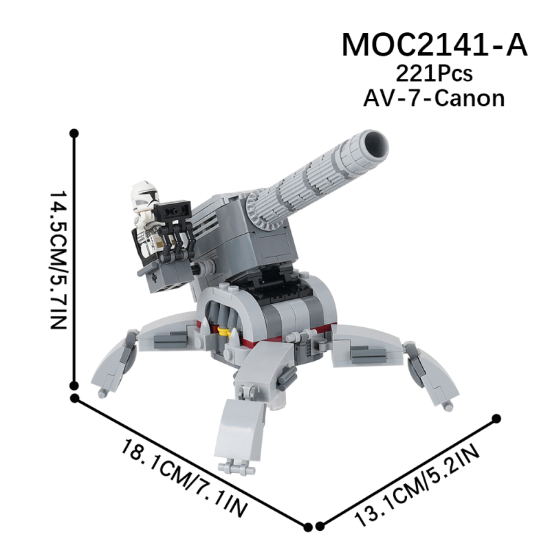 MOC2141 Star Wars Movie series AV-7-Canon Model Building Blocks Bricks Kids Toys for Children Gift MOC Parts