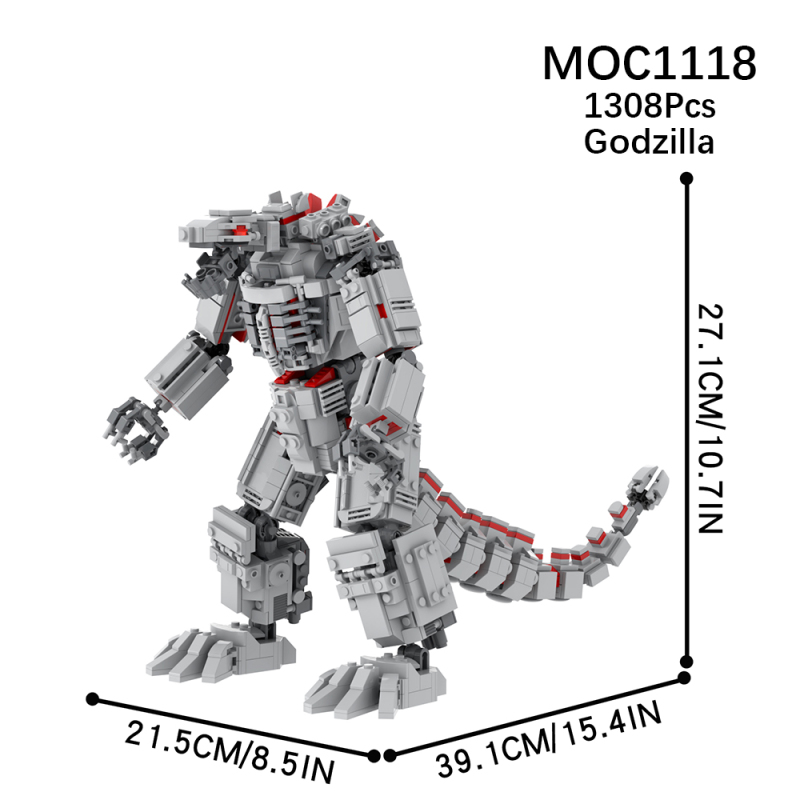 MOC1118 Creativity series Mechanical Godzilla Building Blocks Bricks Kids Toys for Children Gift MOC Parts