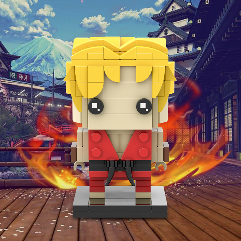 MOC7068 Creativity series Game Street Fighter Character Ken brickheadz Building Blocks Bricks Kids Toys for Children Gift MOC Parts