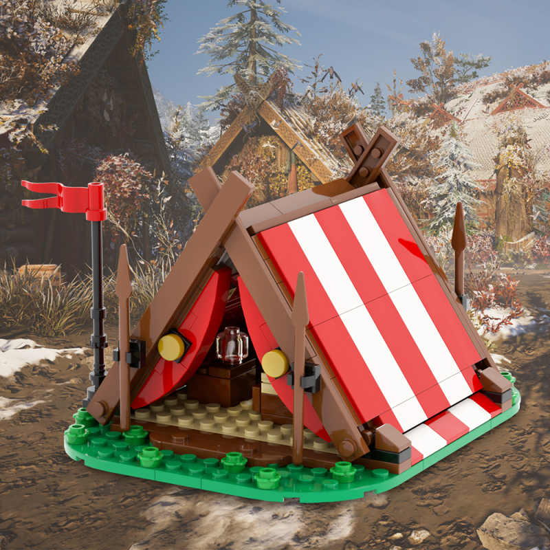 MOC5037 Military Series Viking tent  Building Blocks Bricks Kids Toys for Children Gift MOC Parts