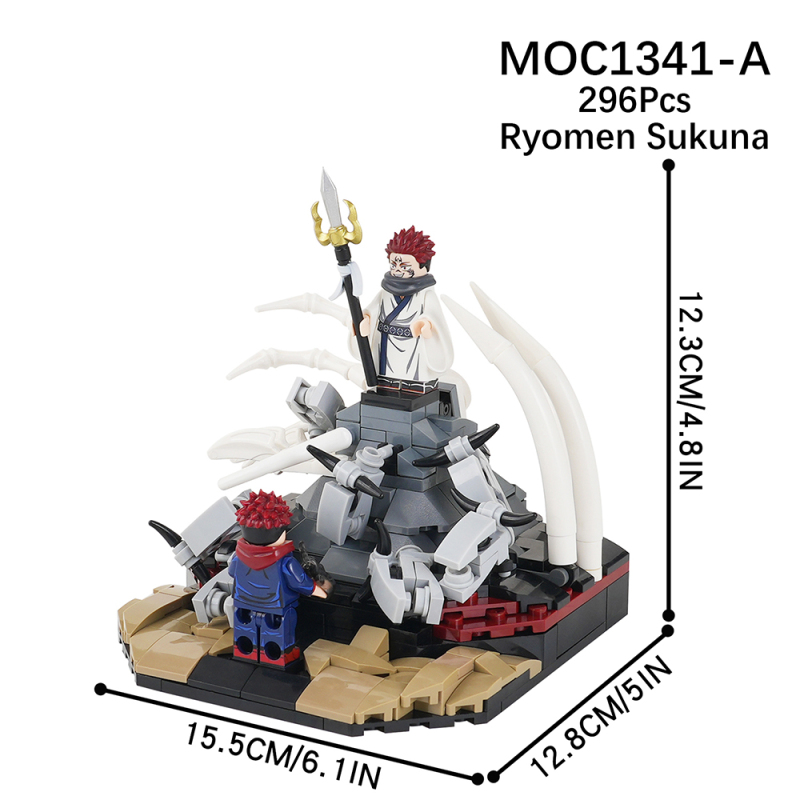 MOC1341 Creativity series Anime Jujutsu Kaisen Ryomen Sukuna Domain Scene Building Blocks Bricks Kids Toys for Children Gift MOC Parts