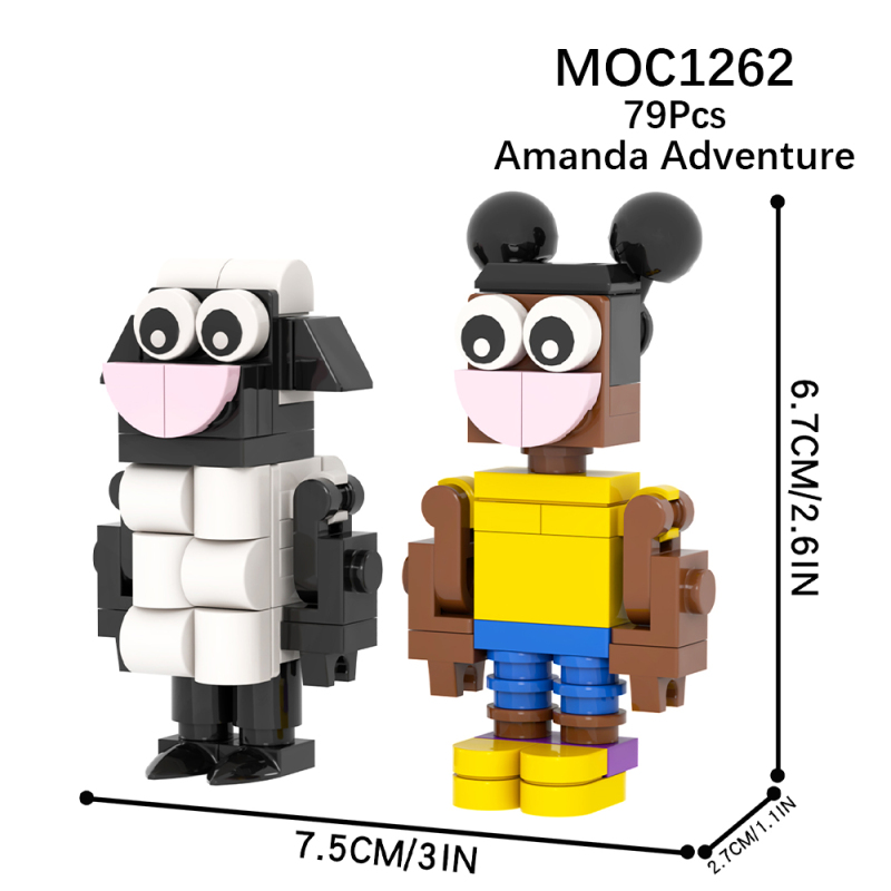 MOC1262 Creativity series Horror Game Amanda the Adventurer Character Model Building Blocks Bricks Kids Toys for Children Gift MOC Parts