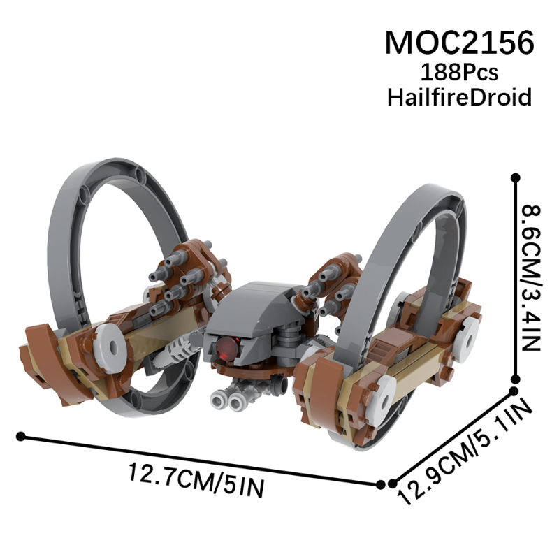 MOC2156 Star Wars Movie series Hailfire Droid Model Building Blocks Bricks Kids Toys for Children Gift MOC Parts