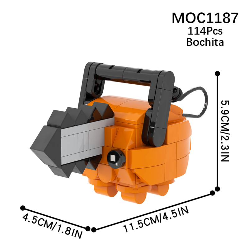 MOC1187 Chainsaw man Pochita Action Figure Building Blocks Bricks Kids Toys for Children Gift MOC Parts
