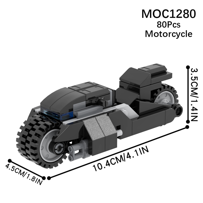 MOC1280 DC Batman Batcycle Model Building Blocks Bricks Kids Toys for Children Gift MOC Parts