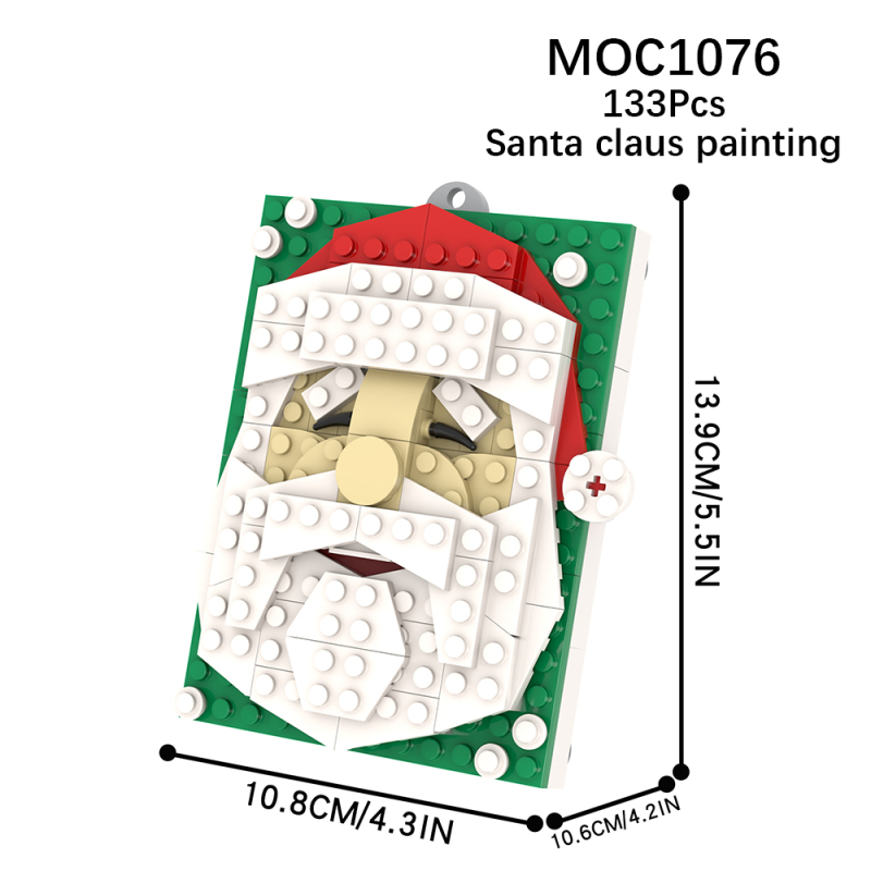 MOC1076 Creativity series Santa Claus Drawing Building Blocks Bricks Kids Toys for Children Gift MOC Parts