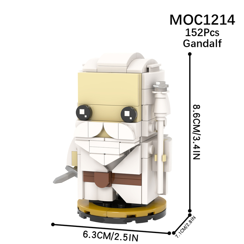 MOC1214 Creativity Series The Lord of the Rings Gandalf Action Figure Model Building Blocks Bricks Kids Toys for Children Gift MOC Parts