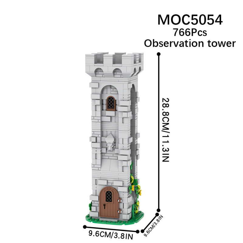MOC5054 Military Series Medieval Whatchtower Building Blocks Bricks Kids Toys for Children Gift MOC Parts