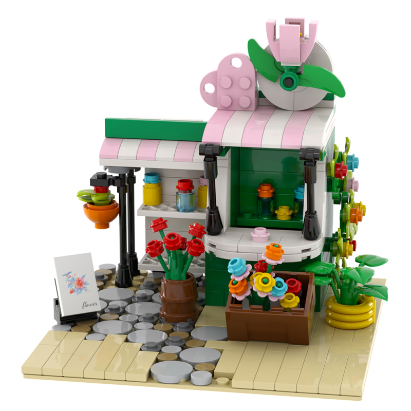 MOC4069 City Series Florist Building Blocks Bricks Kids Toys for Children Gift MOC Parts