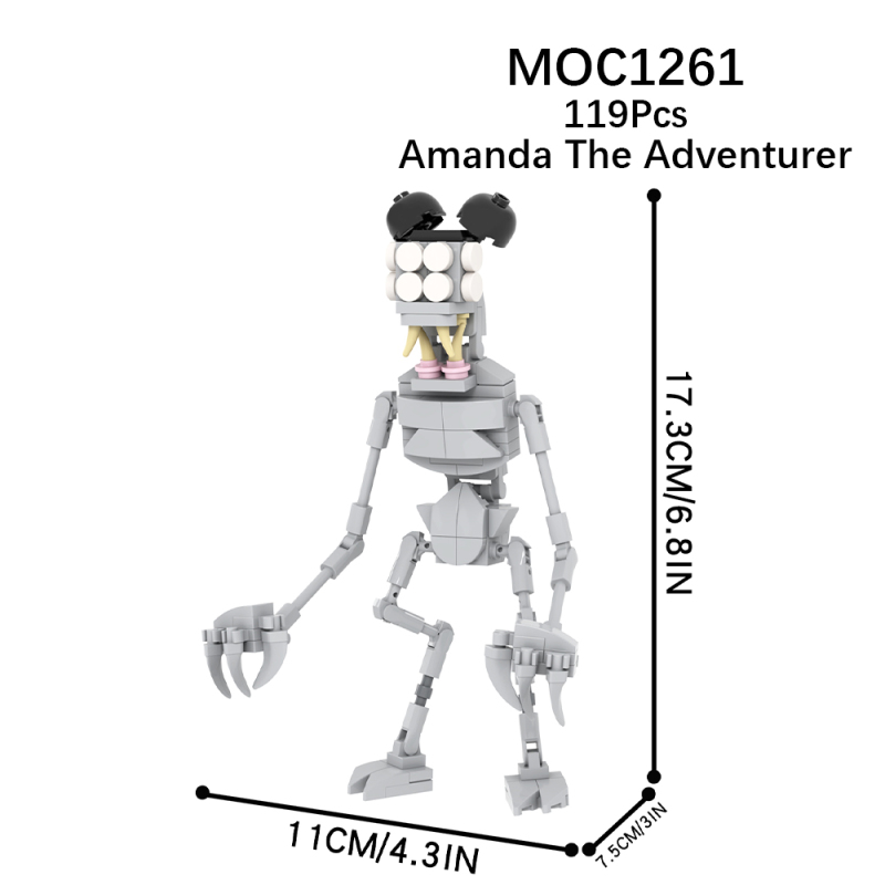 MOC1261 Creativity series Horror Game Amanda the Adventurer Character Model Building Blocks Bricks Kids Toys for Children Gift MOC Parts