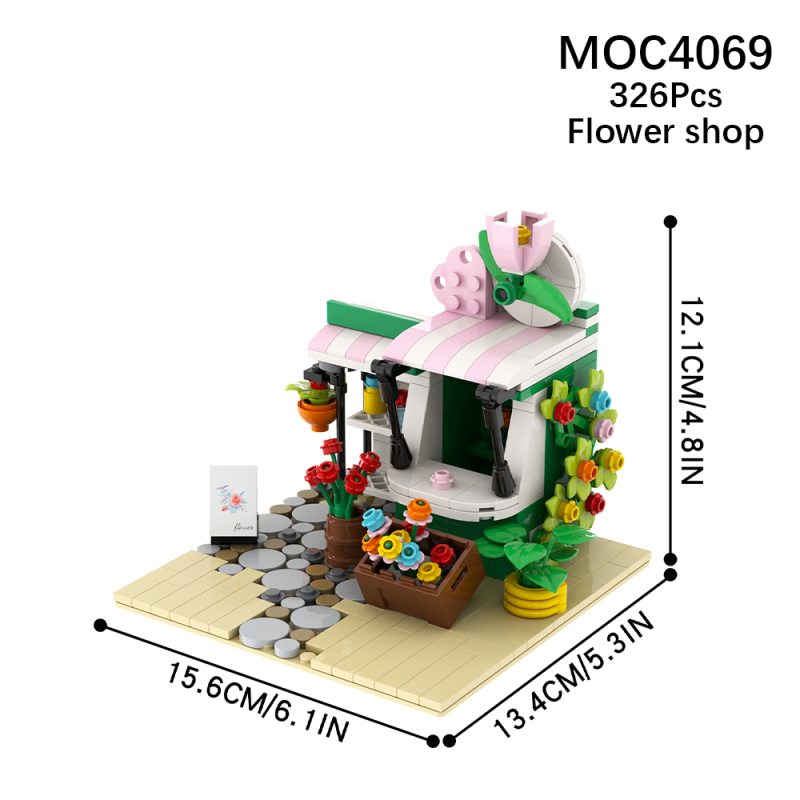 MOC4069 City Series Florist Building Blocks Bricks Kids Toys for Children Gift MOC Parts