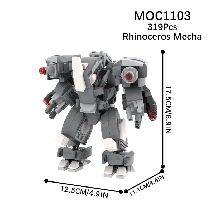 MOC1103 Creativity series Mechanical rhinoceros Building Blocks Bricks Kids Toys for Children Gift MOC Parts