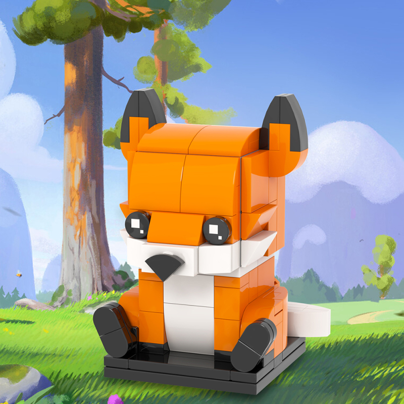 MOC7030 Creativity series 3D Animal Fox Brickheadz Building Blocks Bricks Kids Toys for Children Gift MOC Parts
