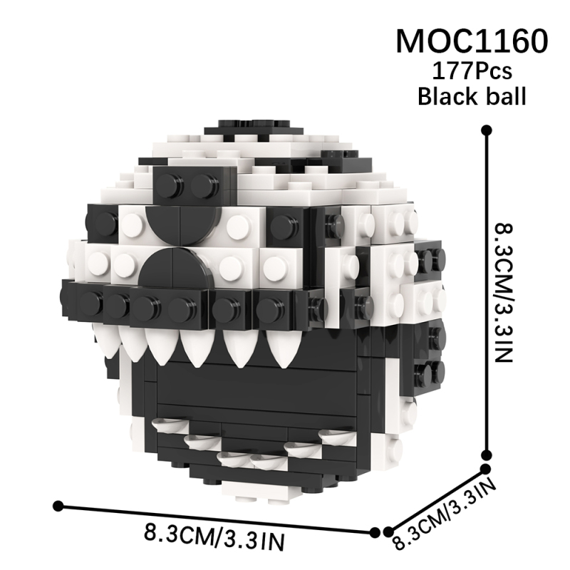 MOC1160 Creativity series Horror Game Character Black ball Monster Building Blocks Bricks Kids Toys for Children Gift MOC Parts