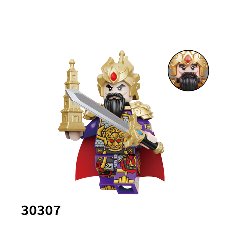 30307-30312 The Journey to the West The Monkey King Li Jing Nezha Lord Lao Zi Princess Iron Fan Princess Iron Fan Action Figure Building Blocks Kids Toys