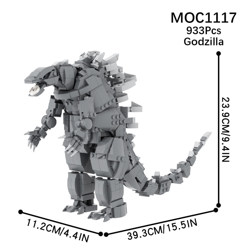 MOC1117 Creativity series Movie Monster Godzilla Action Figure Building Blocks Bricks Kids Toys for Children Gift MOC Parts