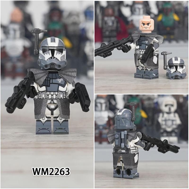 WM6128 Star Wars Wolf Squadron Sergeant Captain of the Wolf Group Clone Cavalry Enhancement Wolf Regiment Heavy Commander of the Wolf Regiment Wolf Raider Action Figure Building Blocks Kids Toys